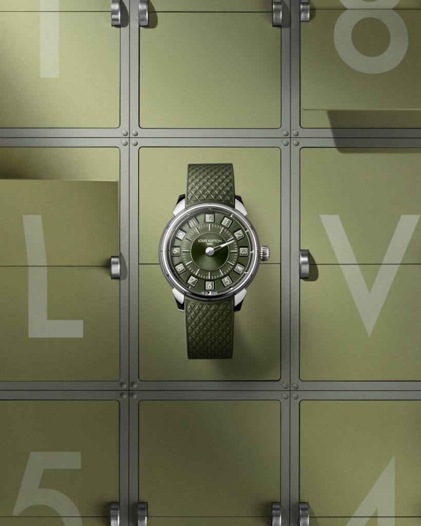 Louis Vuitton Tambour Spin Time Air green