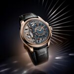 Jaeger-LeCoultre Duometre Grande Complication À Grande Sonnerie en vista frontal mostrando la esfera calada y la caja de oro rosa