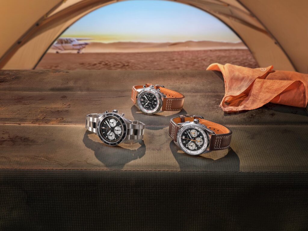 Colección completa de relojes Gallet 200 Aniversario fabricados por Breitling