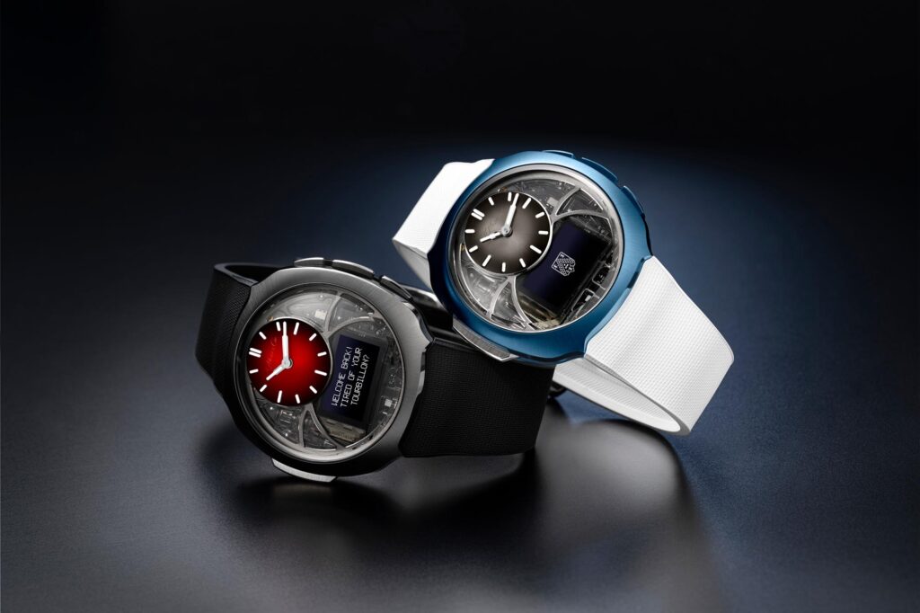 Reloj H. Moser & Cie. Off-Grid en muñeca con caja Streamliner y esfera esqueleto