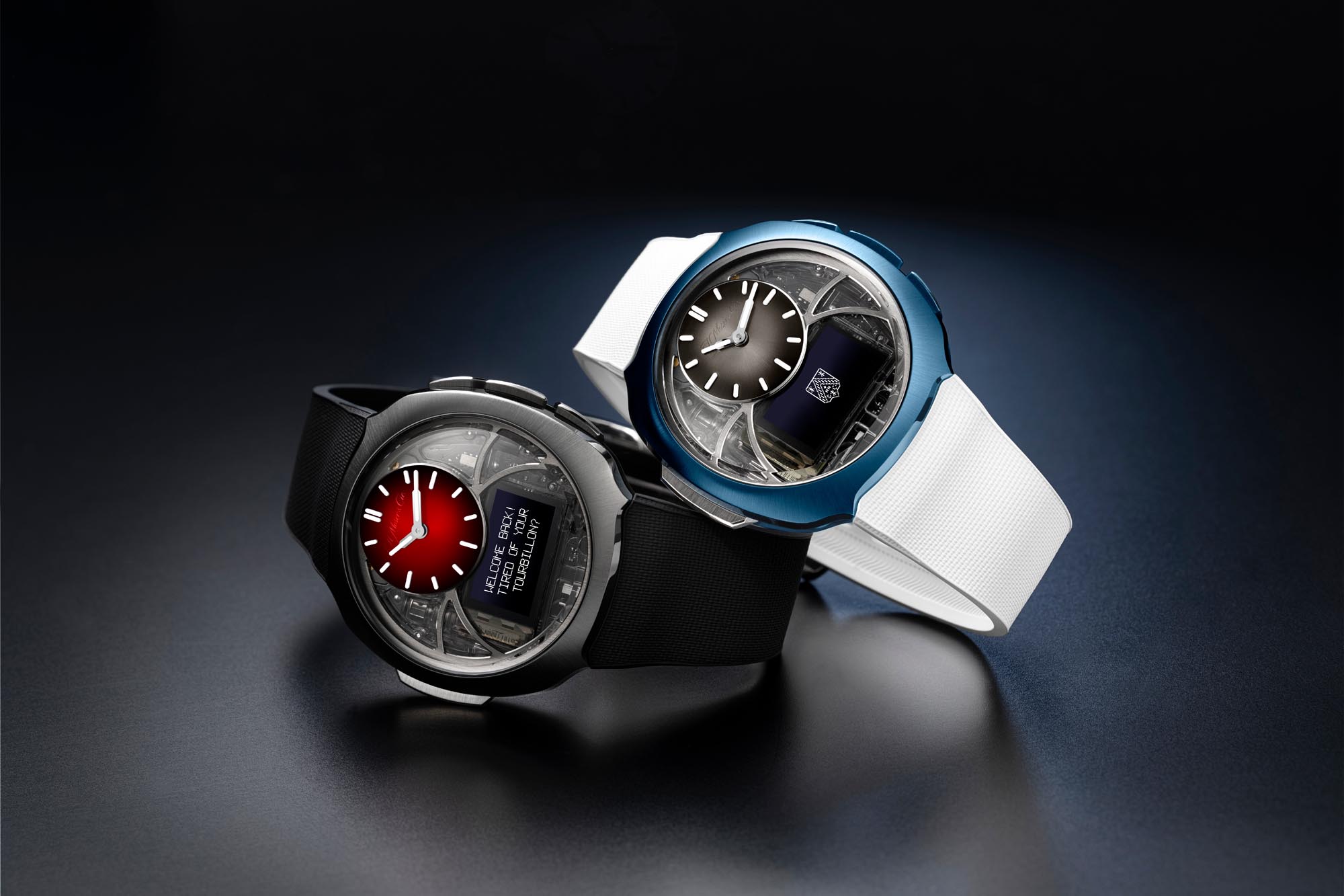 Reloj H. Moser & Cie. Off-Grid en muñeca con caja Streamliner y esfera esqueleto
