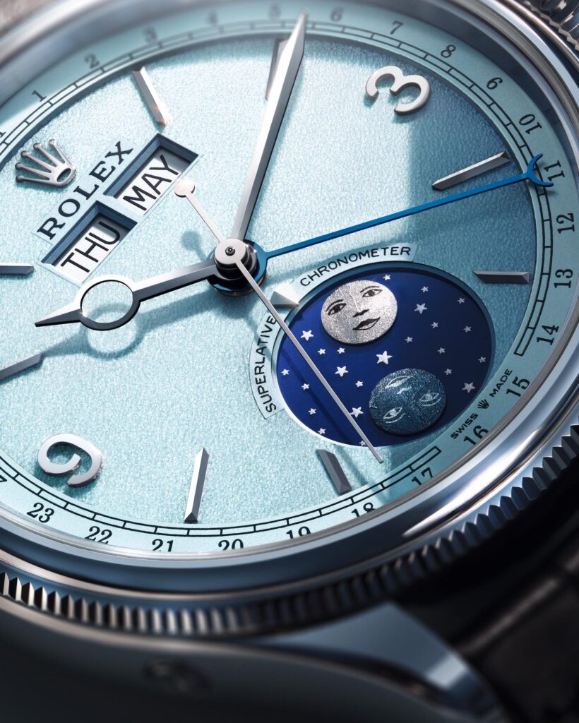 Rolex Perpetual Padellone detalle esfera azul Rolex Perpetual Padellone