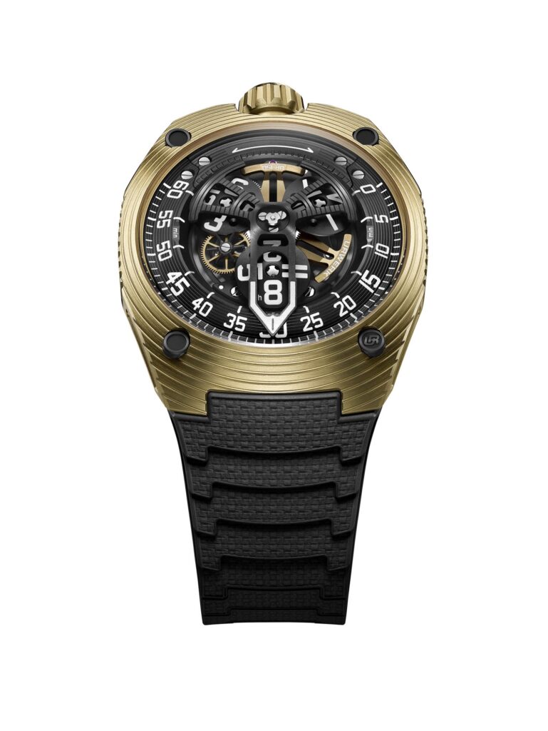 URWERK UR-150 Golden Scorpion en oro amarillo general