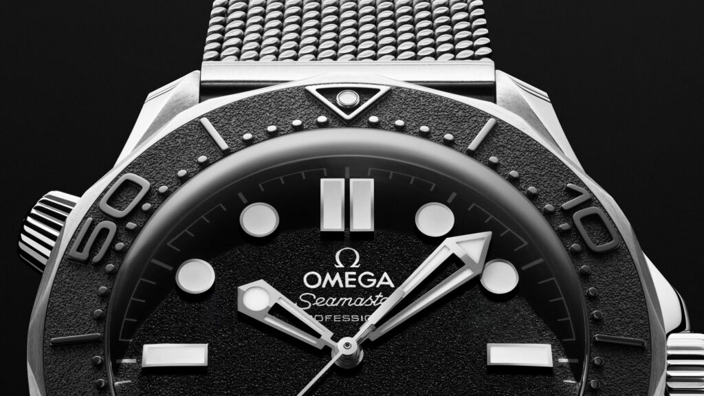 Detalle esfera granulada OMEGA Seamaster Spectre