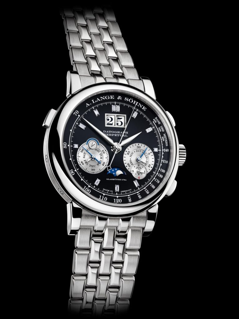 A. Lange & Söhne DATOGRAPH PERPETUO en platino 950 con esfera negra e índices de diamante