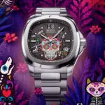 MIDO Multifort TV Big Date Dia de los Muertos ALEBRIJES Ref. M049.526.11.081.02 reloj de acero con esfera calavera