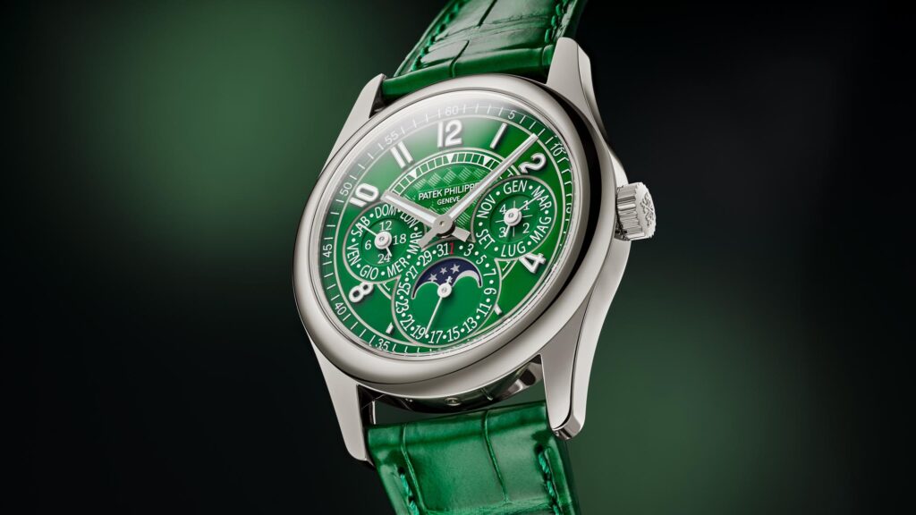 Patek Philippe 7147G-010 Calendario Perpetuo Milano 2026 reloj de oro blanco con esfera verde